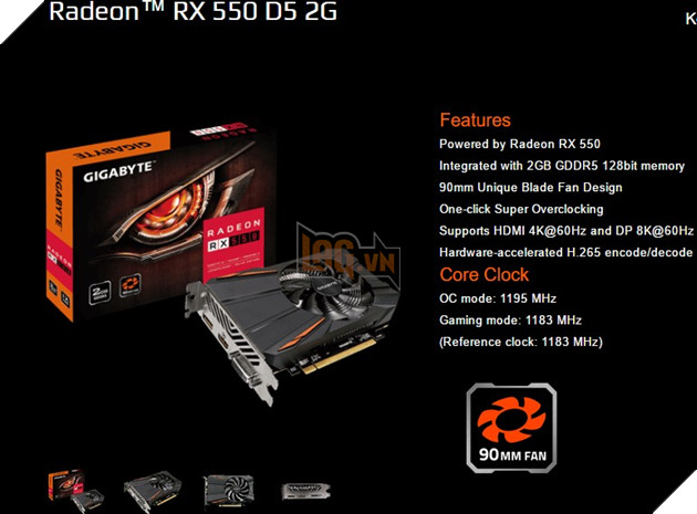 Gigabyte RX 550 2GB - Card đồ họa giá mềm cho game thủ 5