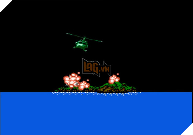 
Cảnh cuối phá đảo trong tựa game Contra huyền thoại
