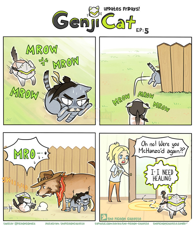 Part 2 of GenjiCat mini-series!Genji/Mercy and all Overwatch characters are property of Blizzard Entertainment, this is purely fanart!