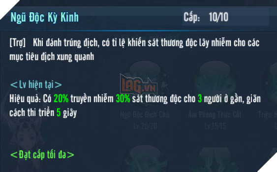 VLTK Mobile: Hướng dẫn tăng điểm kĩ năng cơ bản cho Ngũ Độc 25