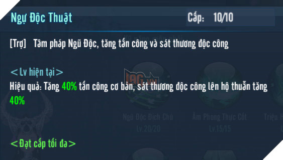 VLTK Mobile: Hướng dẫn tăng điểm kĩ năng cơ bản cho Ngũ Độc 11