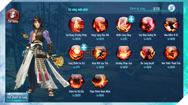 VLTK Mobile: Hướng dẫn tăng điểm kĩ năng cơ bản cho Cái Bang