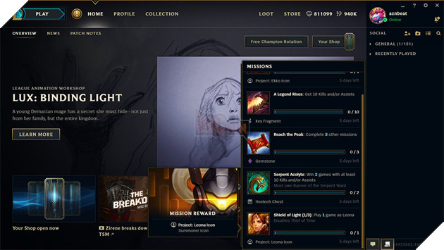 LMHT: Những hình ảnh đầu tiên của hệ thống nhiệm vụ mới tại máy chủ PBE 3