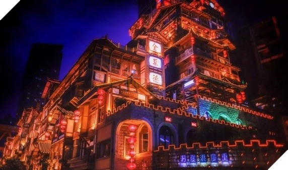 Và cảnh thật ở Trùng Khánh...