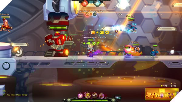 Game MOBA 2D siêu vui nhộn Awesomenauts đã mở cửa miễn phí