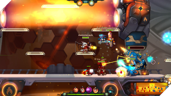 Game MOBA 2D siêu vui nhộn Awesomenauts đã mở cửa miễn phí