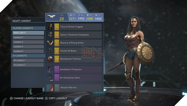 Wonder Woman trong trang phục nữ chiến binh Amazon