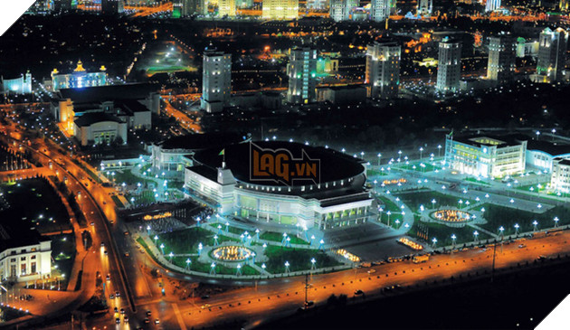 
Sân vận động Ashgabat, Turkmenistan, nơi diễn ra Đại hội Thể thao trong nhà Châu Á 2017.

