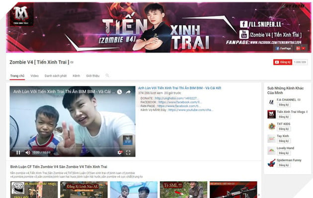 Youtuber Đột Kích Đầu Tiên Cán Mốc 1 Triệu Lượt Subscriber