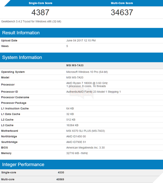 i7-7800X và 7820X đã có benchmark - đối đầu trực tiếp với Ryzen 7 7