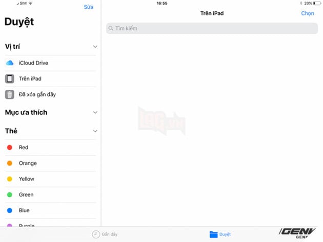 
Hiện tại khi người dùng truy cập vào mục Trên iPad hoặc Trên iPhone, tất cả những gì họ nhìn thấy là một màu trắng tinh

