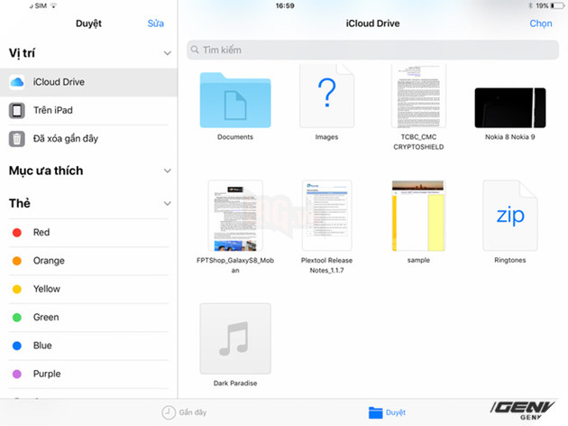
Chế độ xem dạng biểu tượng
