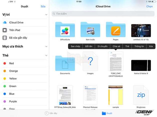 
Một số tùy chọn với các tập tin
