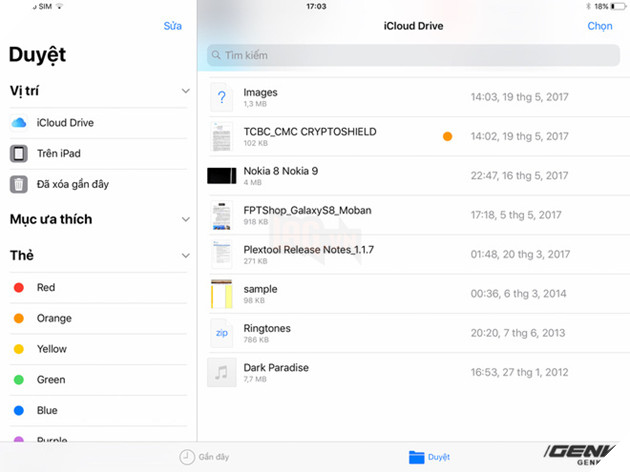 
Chế độ xem dạng danh sách
