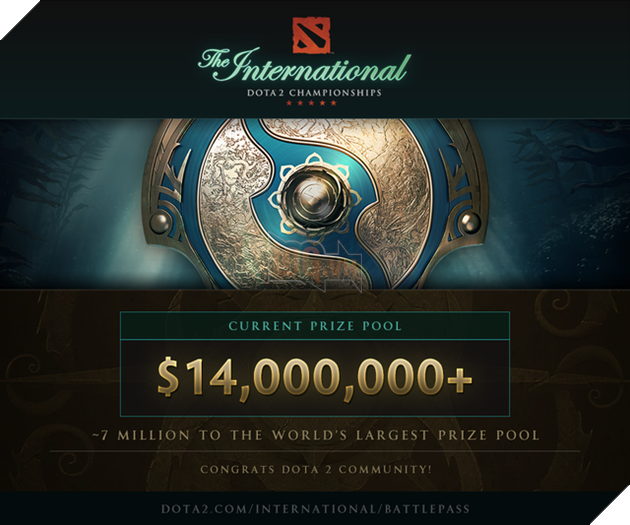 
TI7 chính thức đạt mốc 14 triệu USD.
