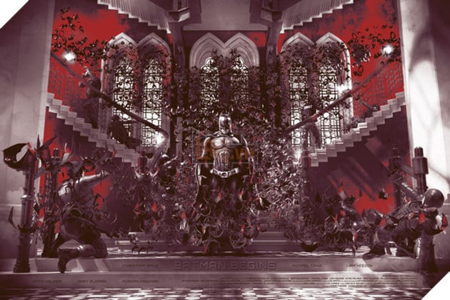 Cảnh tuyệt vời nhất Batman Begins được tái hiện đầy nghệ thuật, sánh vai cùng các tác phẩm kinh điển khác tại triển lãm tranh tại Mỹ