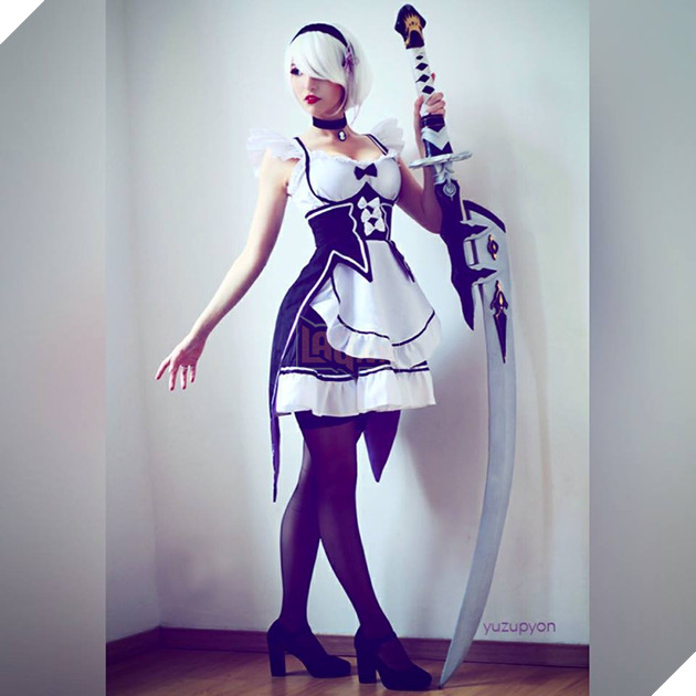 Lại bỏng mắt với bộ ảnh cosplay khác của cô nàng 2B gợi cảm trong Nier: Automata 8