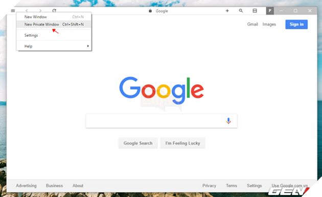 
Colibri Browser cũng hỗ trợ người dùng chế độ duyệt web ẩn danh (ký hiệu là chữ “P” ở giao diện trình duyệt) thông qua lựa chọn “New Private Windows”.
