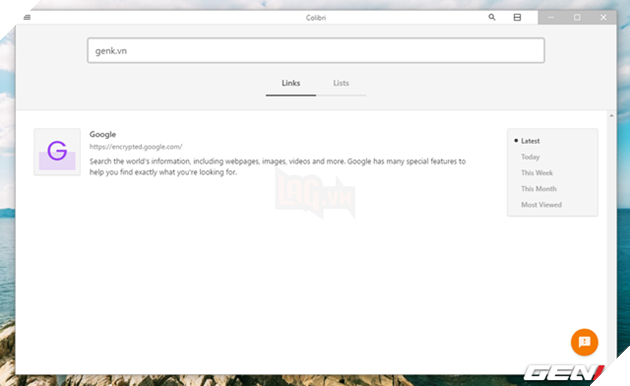 
Khi nhấp vào biểu tượng Toggle View, phần khung nhập địa chỉ website hoặc nội dung tìm kiếm sẽ xuất hiện.
