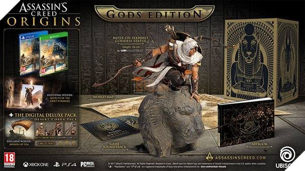 Phiên bản God's Collector's Edition bổ sung thêm mô hình nhân vật chính Bayek