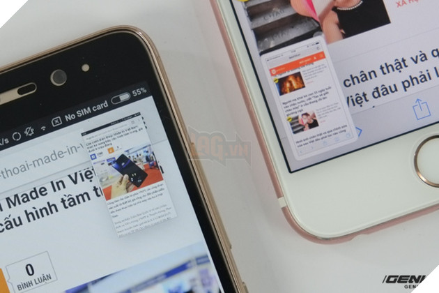 
Hiệu ứng thu nhỏ ảnh chụp màn hình xuống góc màn hình của iOS 11 rất giống với MIUI
