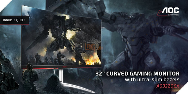 AOC thêm 2 màn hình cong không viền 144Hz vào dòng sản phẩm AGON