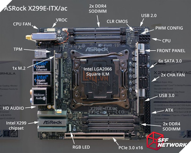  Quái vật tí hon ASRock X299E-ITX/ac - bo mạch chủ cao cấp nhỏ gọn trong lòng bàn tay 4