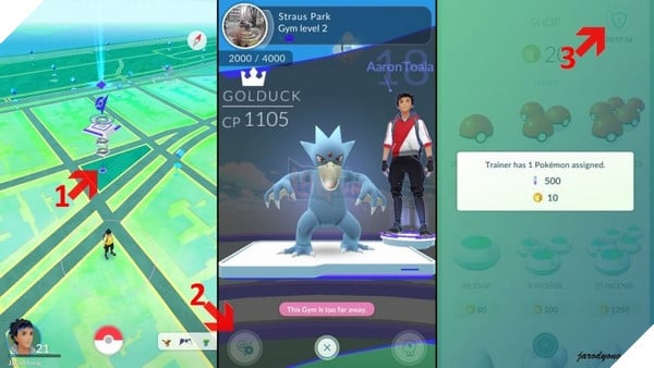 Hướng dẫn đăng ký gửi Pokemon của mình cho Gym 