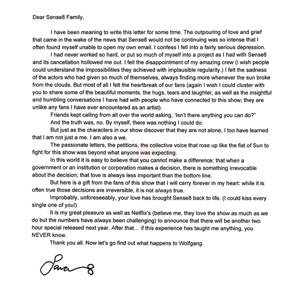 Tập cuối của series Sense8 sẽ có độ dài 2 tiếng