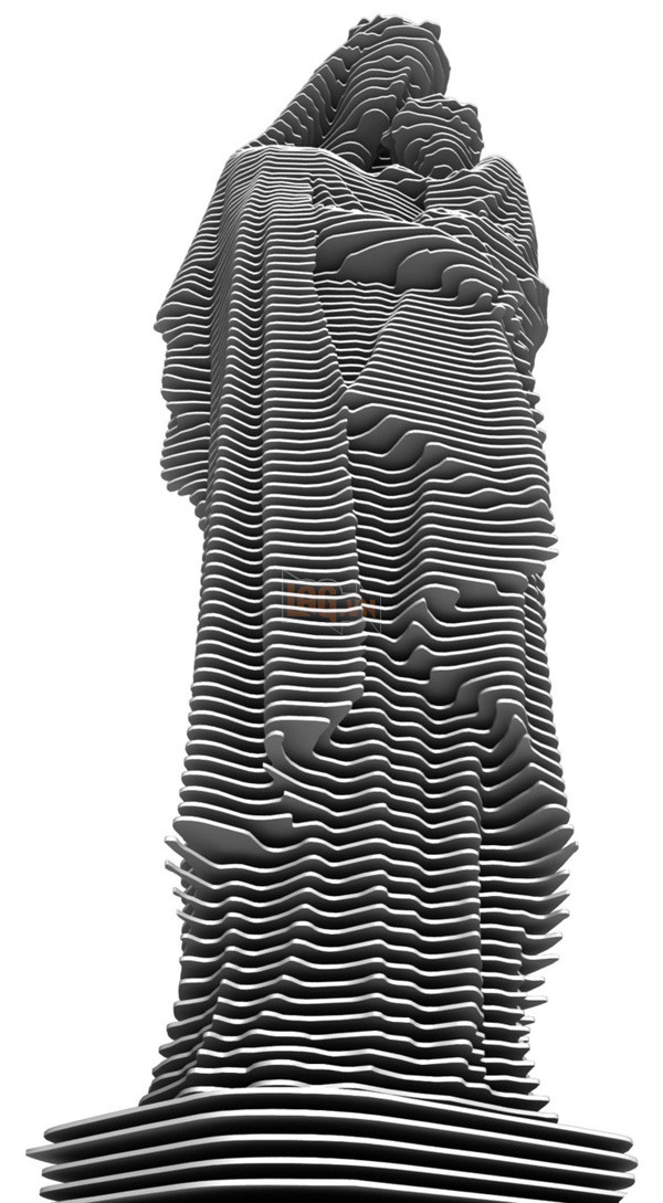 
Hình ảnh Đức Mẹ, tuy không khắc họa chi tiết ngũ quan, nhưng người xem vẫn cảm nhận được sự mềm mại và gần gũi của chủ thể toát lên, thông qua đường nét và vẻ uốn lượn của những miếng kim loại.

 
