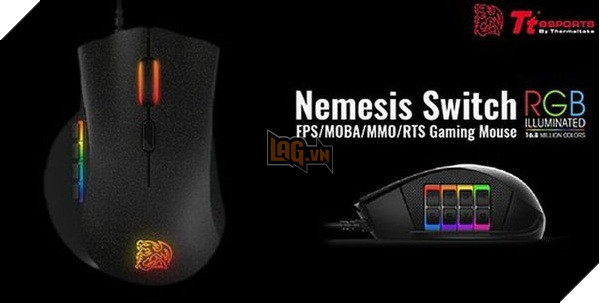 Thermaltake giới thiệu thêm chuột chơi game Nemesis Switch giá rẻ với 16 nút tùy chỉnh