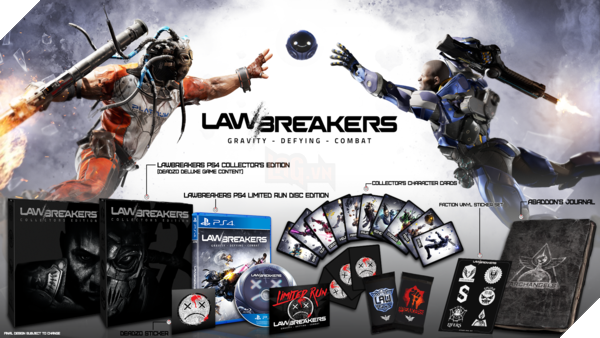 Bộ Collector's Edition của LawBreakers dành cho những ai thích sưu tầm