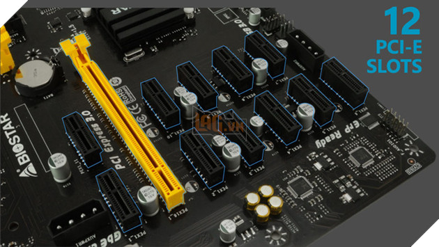 BIOSTAR giới thiệu mainboard 12 khe cắm GPU cho dân cày chuyên nghiệp
