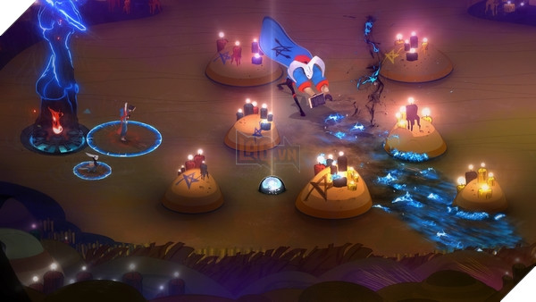 Pyre có lối chơi thi đấu nhóm theo thể thức 3 chọi 3