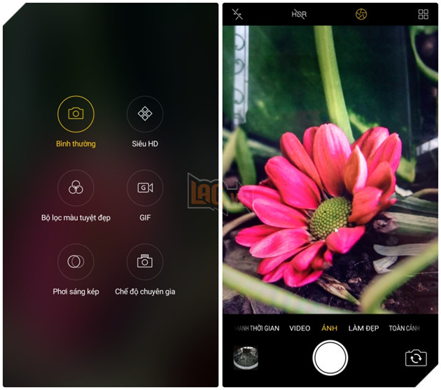 
Giao diện chụp ảnh của hai máy đều khá tiện lợi, dễ dùng, nhiều chế độ và tính năng.
