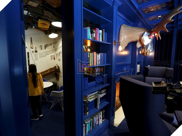 ...and the best part? Behind one of the bookshelves, there's a hidden room.