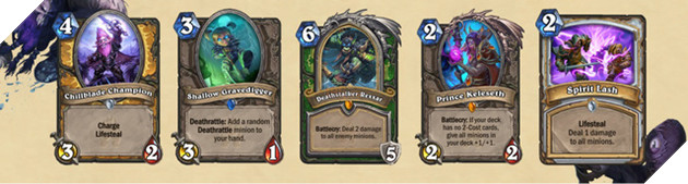 
Những lá bài mang đậm chất lãnh lẽo và rùng rợn của vùng đất Northend trong Warcraft.
