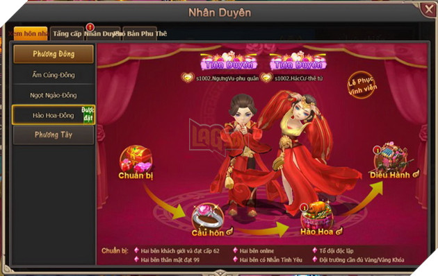 Đại Kiếm Vương cập nhật tính năng kết hôn và tổ chức lễ cưới siêu độc đáo 2