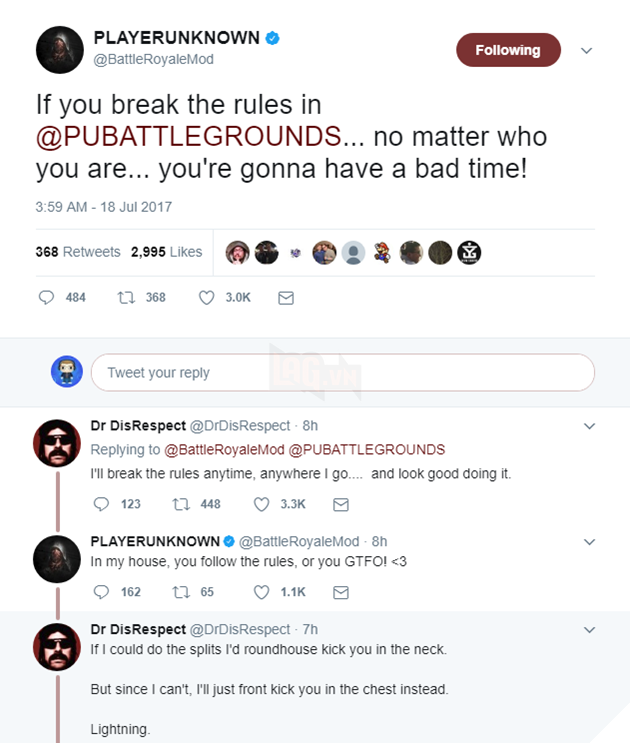 Hai bên đã lời qua tiếng lại với nhau ngay trên Twitter