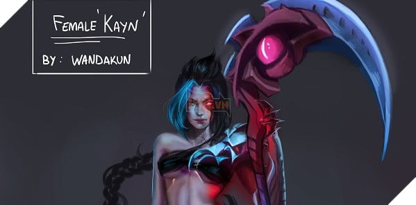 Female-Kayn-genderbend-by-WANDAKUN-HD-Wallpaper-Background-Fan-Art-Artwork-League-of-Legends-lol