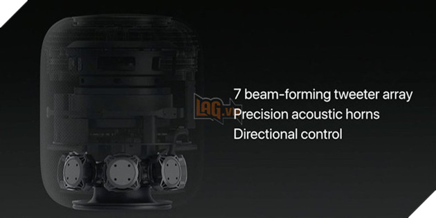 
Hình ảnh cho thấy loa tweeter trên HomePod
