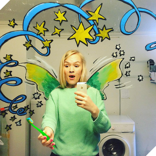 Đố bạn chụp selfie trong gương đẹp và chất như cô gái này - Ảnh 9.