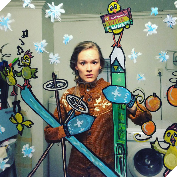 Đố bạn chụp selfie trong gương đẹp và chất như cô gái này - Ảnh 2.