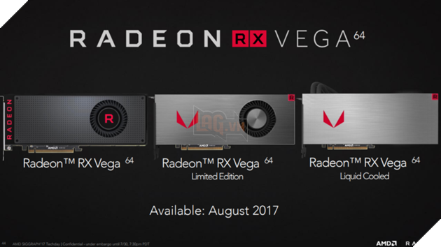 Chi tiết RX Vega 64, RX Vega 56 và hình ảnh thoáng qua của RX Vega Nano được AMD công bố tại Siggraph năm nay