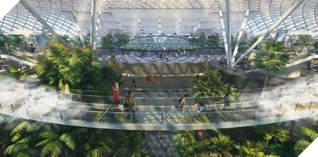 
Những con đường, cây cầu sàn kính cường lực được sử dụng như một biện pháp nhằm tăng tính hứng thú, đồng thời giúp ánh sáng tự nhiên có thể xuyên xuống tầng sâu nhất của khu phức hợp.

 
