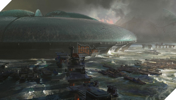 Hành tinh thứ ba, Titan, có những công trình kiến trúc được xây dựng trên mặt nước