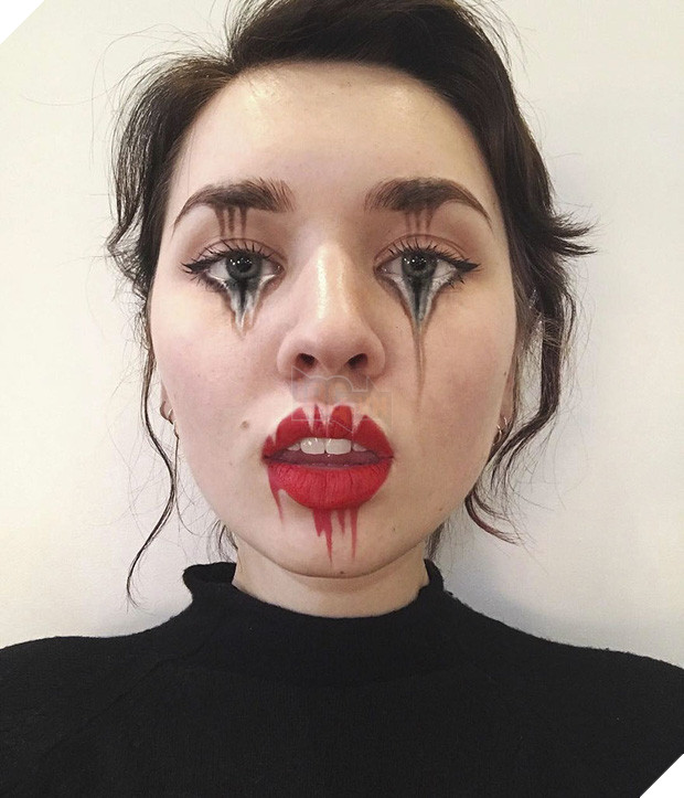 Ảo giác khuôn mặt bị cắt thành từng khúc dưới bàn tay phép thuật phù thủy trang điểm - Ảnh 3.