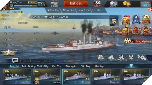 Mikasa trong Thủy Chiến