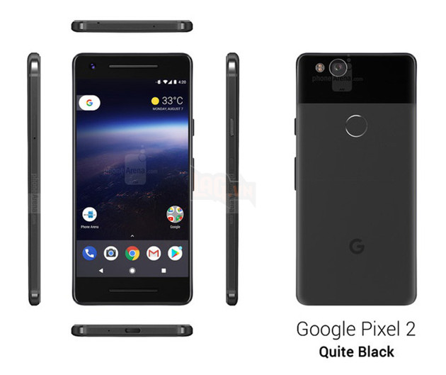 Lộ diện bản render nét nhất của Google Pixel 2 từ trước đến nay với nhiều tùy chọn màu sắc 2