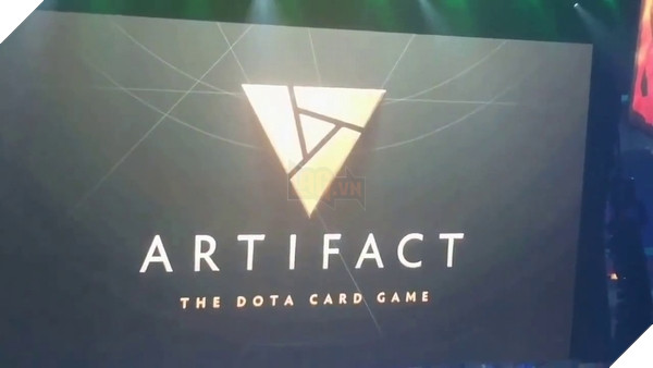 Hình ảnh Logo tựa game thẻ bài Artifact của Valve khi công bố tại The International 2017